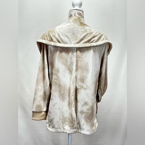 BAGATELLE Tan and white tie dye wide collar sweatshirt size M - Picture 9 of 15
